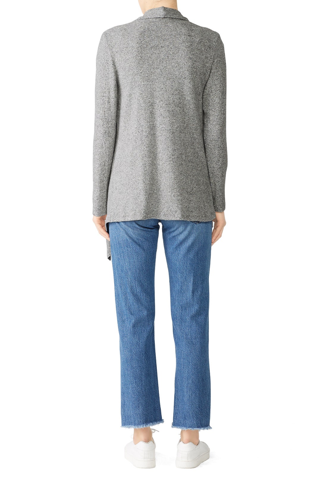 Grey Amie Waterfall Cardigan by B Collection by Bobeau 2