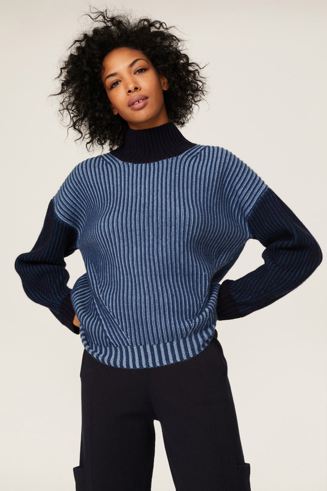 Fisherman Colorblock Turtleneck by NAADAM | Rent the Runway
