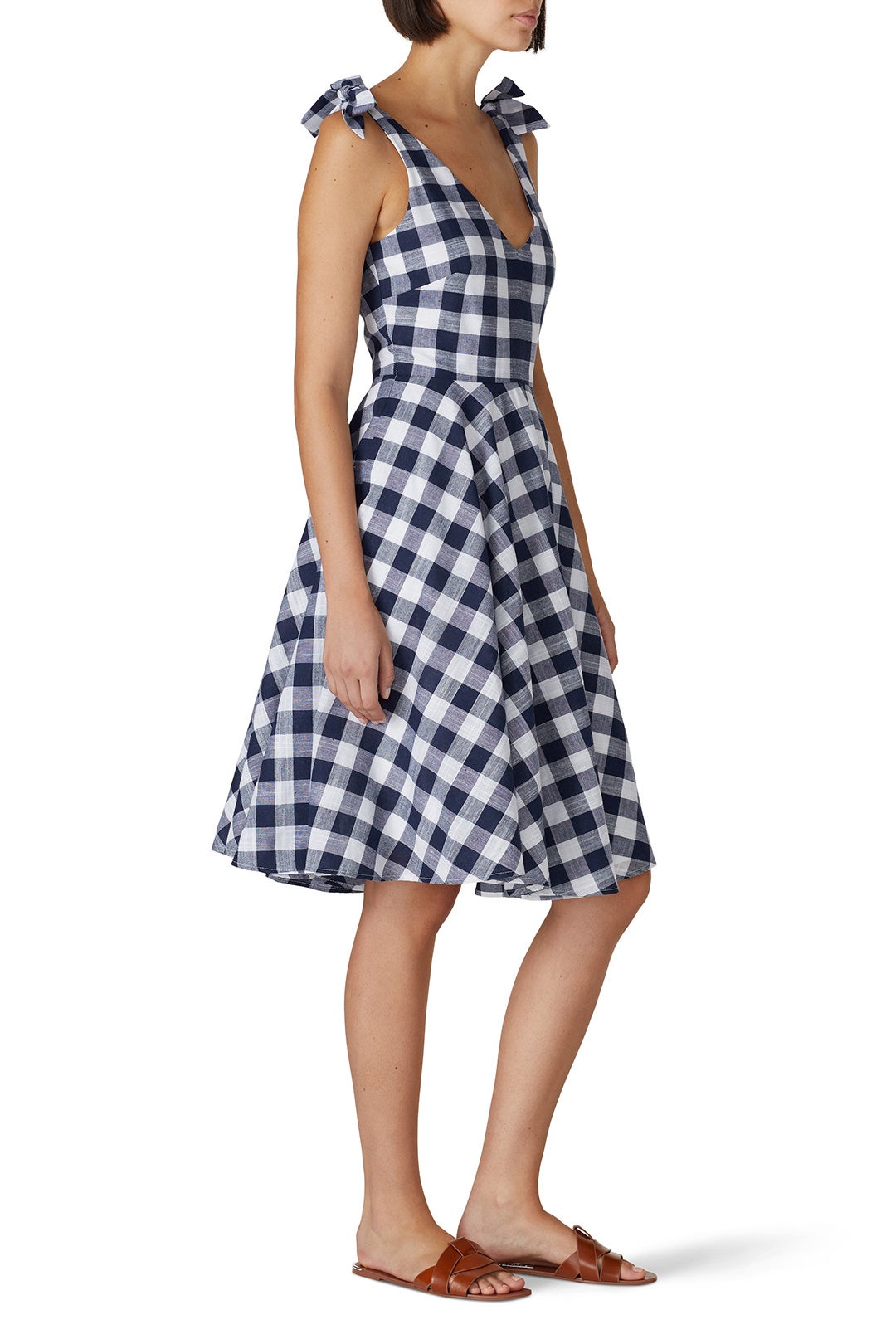 Gingham V-Neck Dress by Slate & Willow 2
