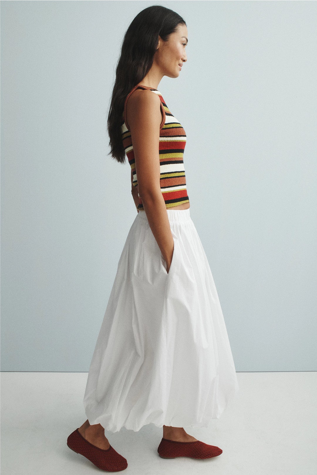Earth Stripe Textured Knit Tank Top by Zulu & Zephyr 2