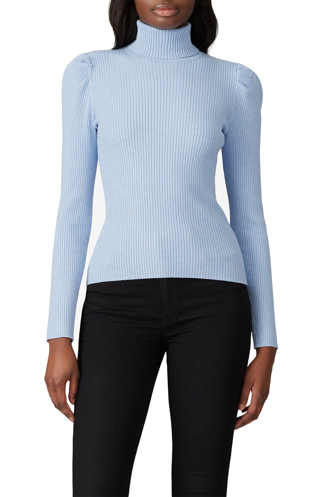 Blue Puff Sleeve Pullover by 525 America 2