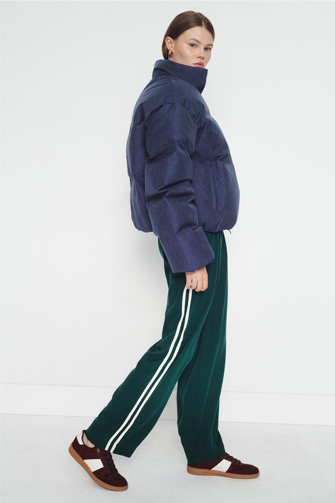 Denim Puffer Coat by T.W.I.N. 1