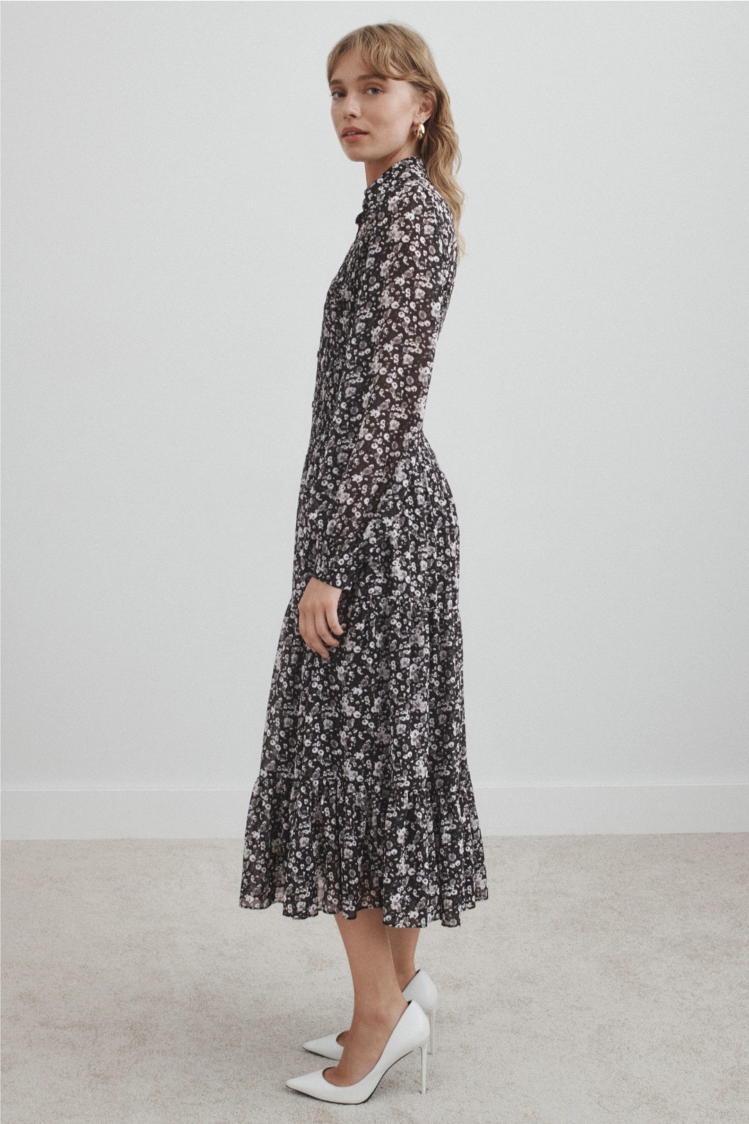Smocked Button Down Shirt Dress by MICHAEL KORS 1