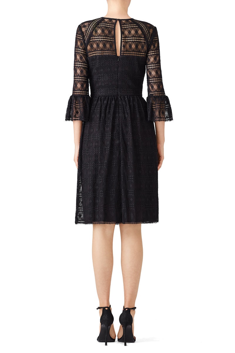 knee length dresses for ladies C/Meo Collective Navy Construct Midi Dress