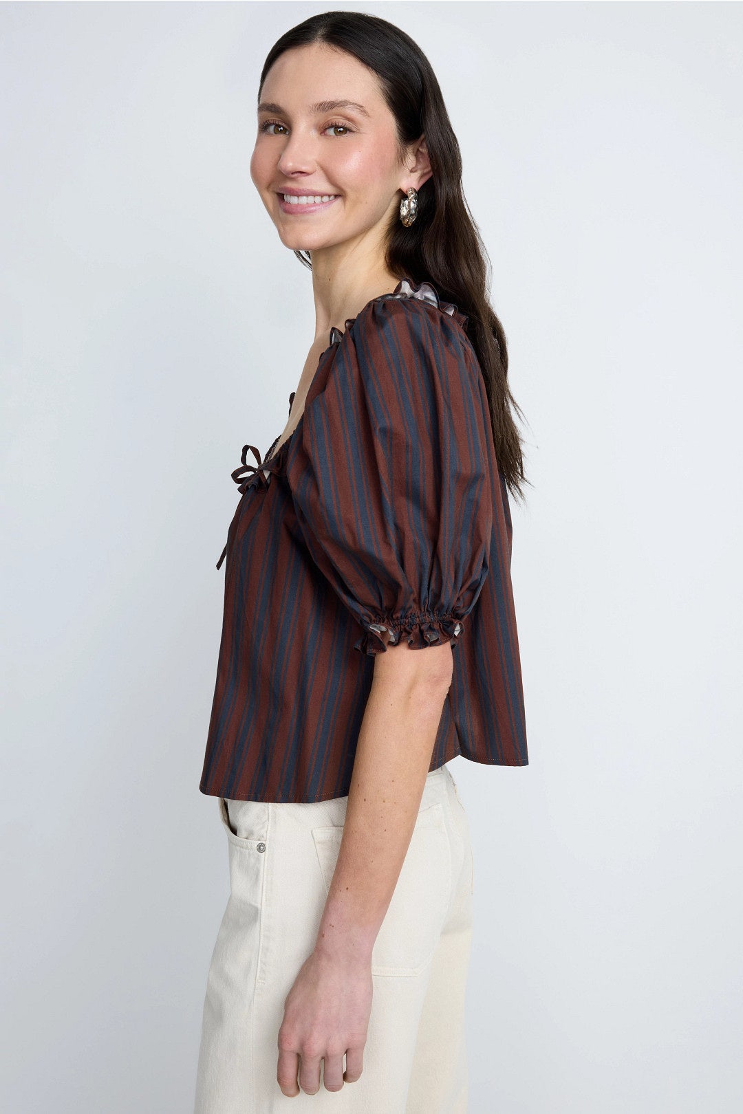 Puff Sleeve Button Up Top by WEWOREWHAT 2