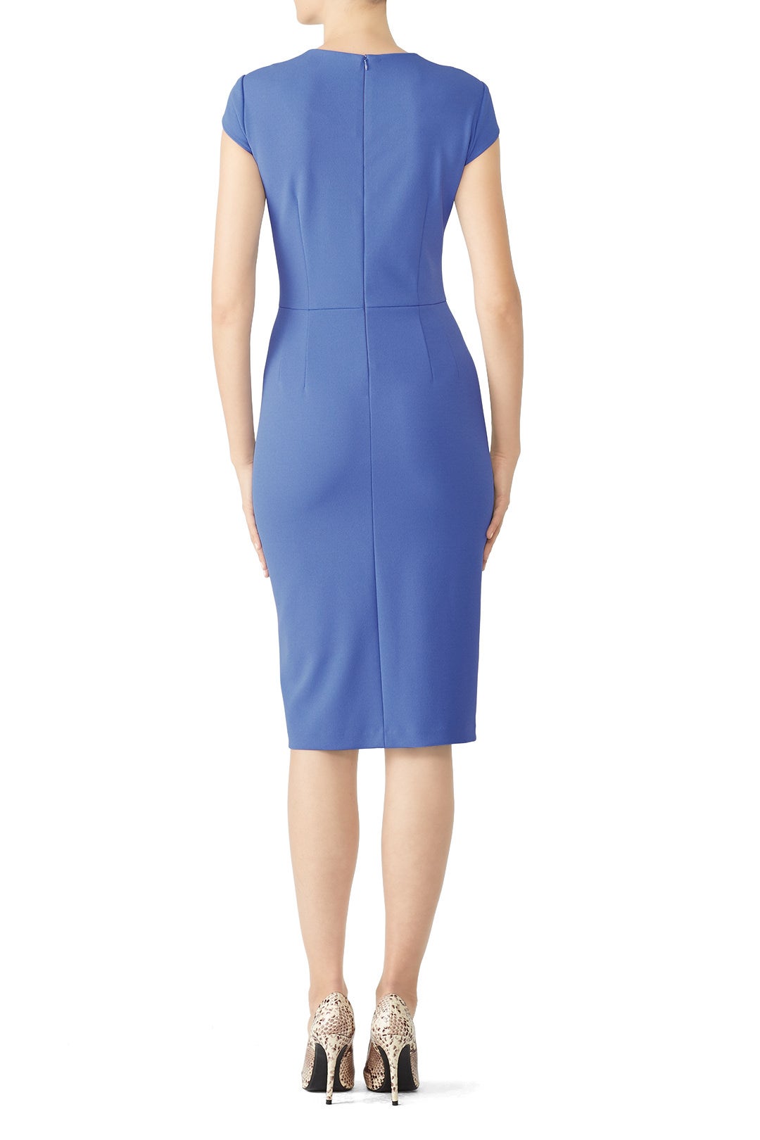 Blue Ruffle Cap Sleeve Sheath by Donna Morgan 2