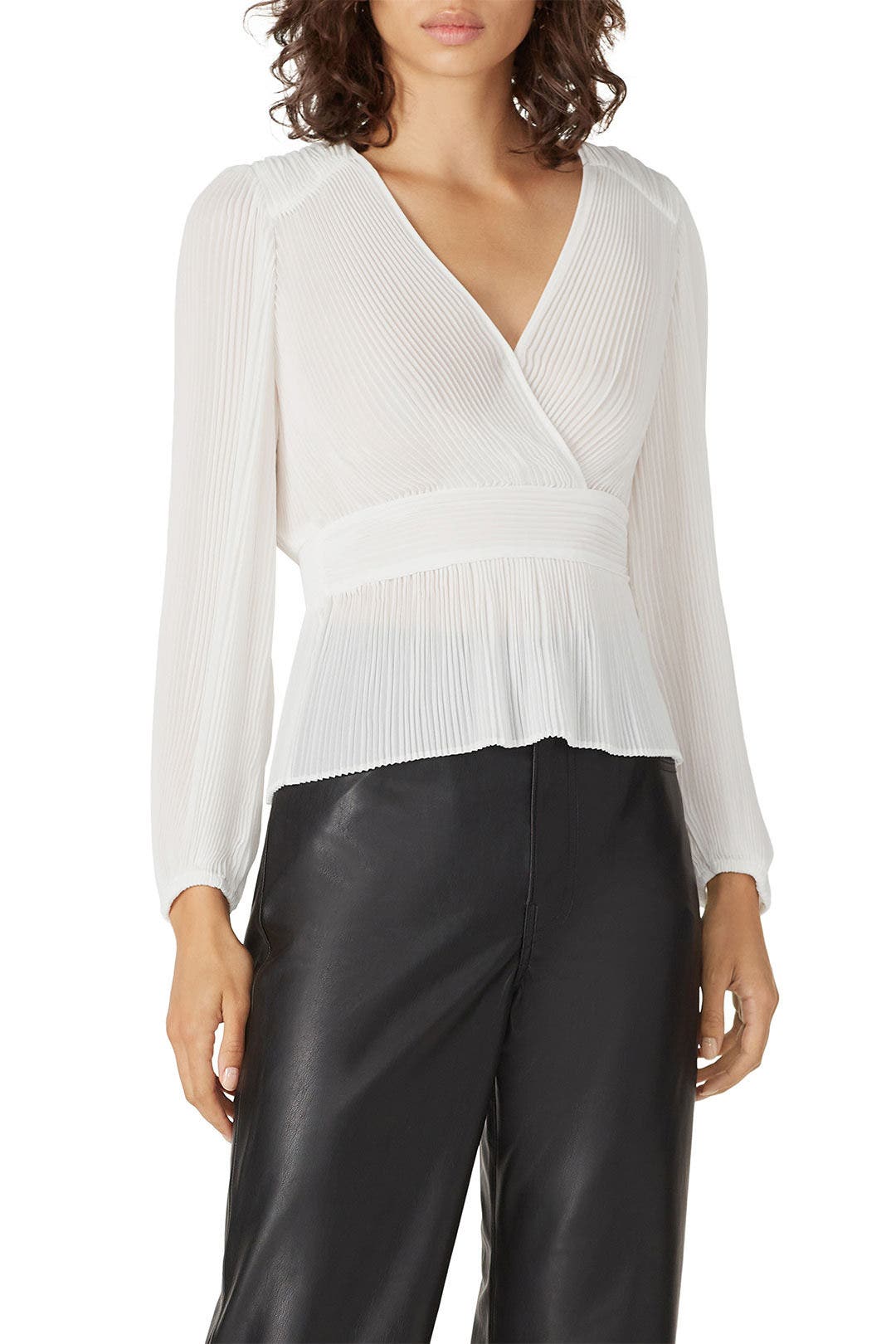 Sheer Pleated Heart Top by The Kooples 1