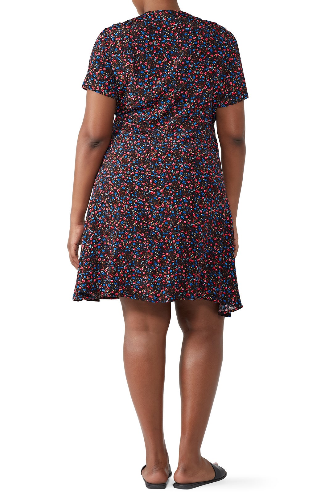 Small Floral Faux Wrap Dress by City Chic 2