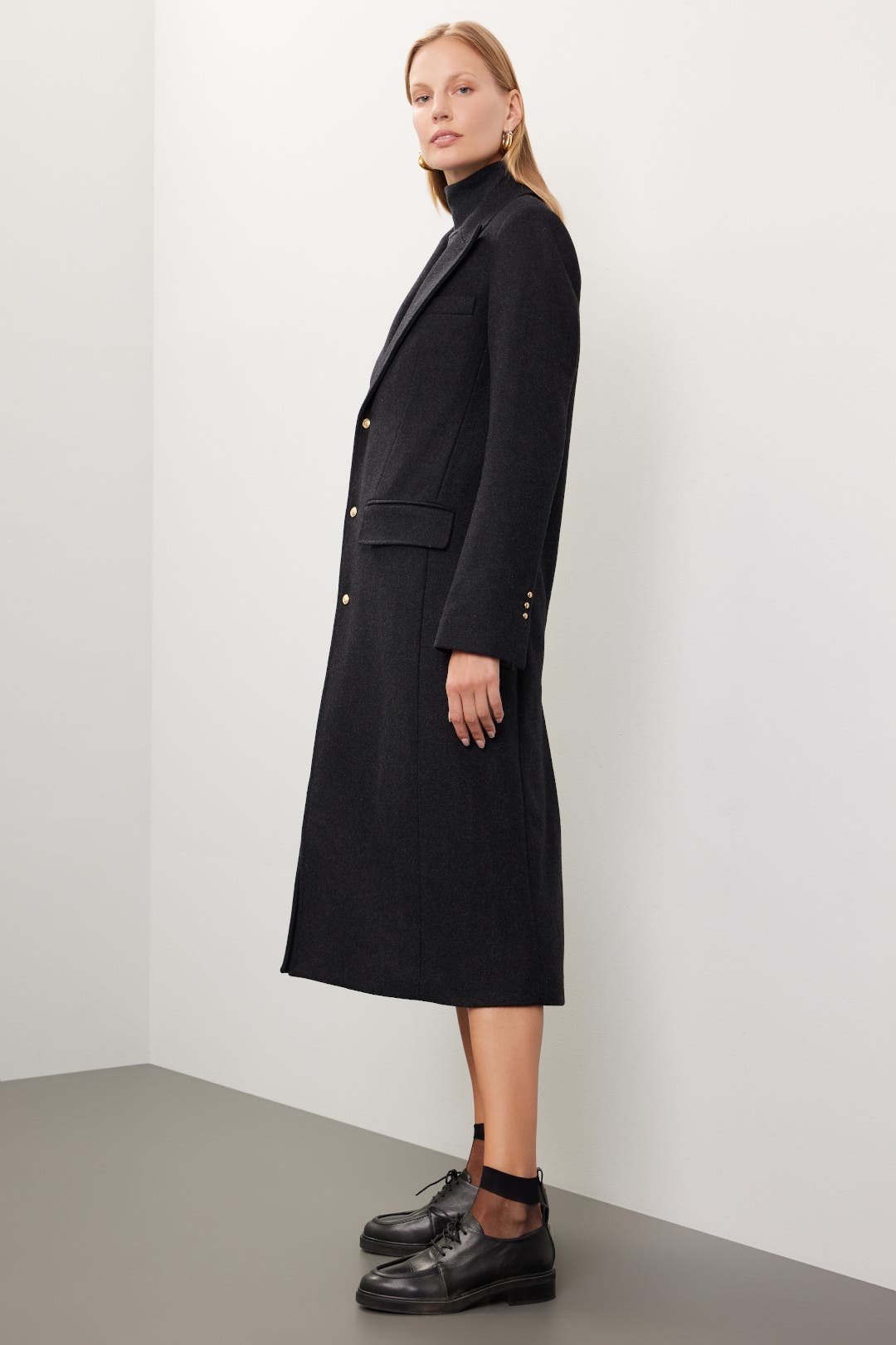 Black Wool Coat by Esteban Cortazar x RTR | Rent the Runway
