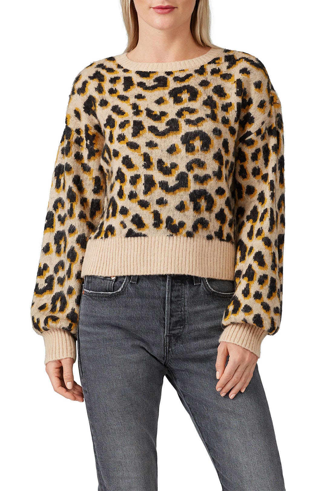 Leopard Boat Neck Sweater by Louna 1