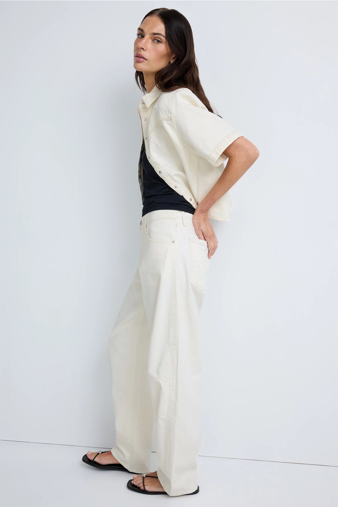 White Baggy Dad Barrel Jeans by Levi's 2