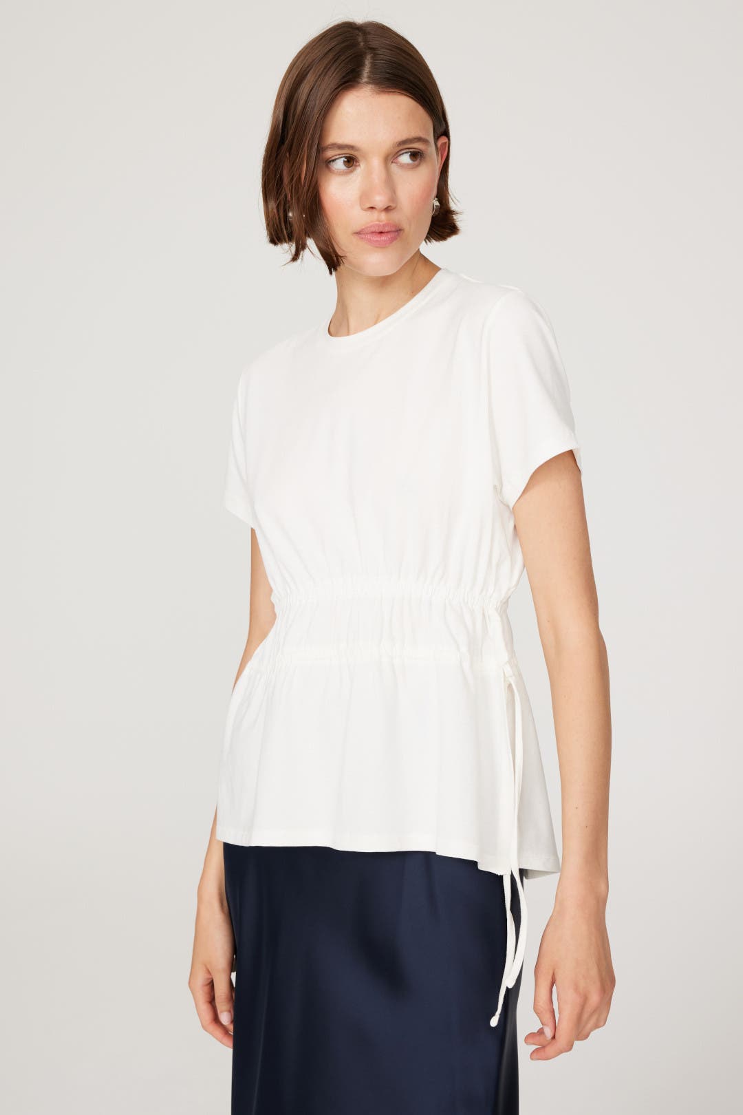 【qroo】Proenza Shouler White Label シャツ PROENZA SCHOULER WHITE LABEL Olive cropped checked cotton-poplin