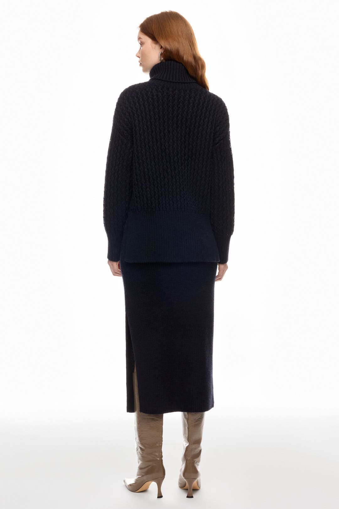 Knit Midi Skirt With Crochet Trim by Derek Lam 10 Crosby x RTR