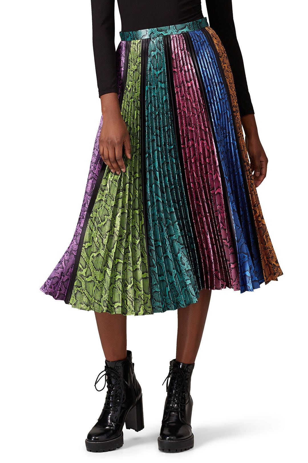 Colorblock Snake Clara Skirt by DELFI Collective | Rent the Runway