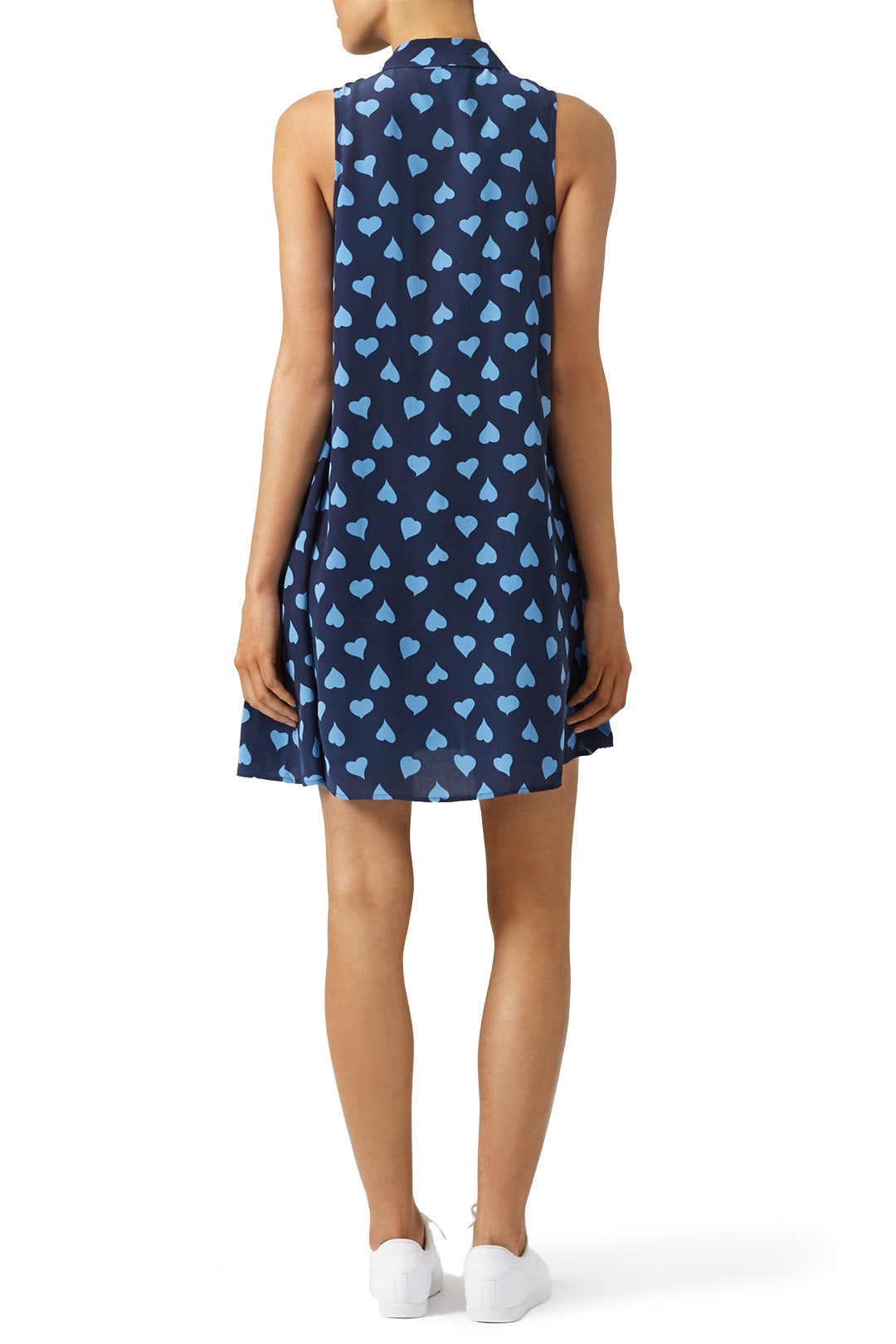 Blue Heart Shirt Dress by Equipment 1