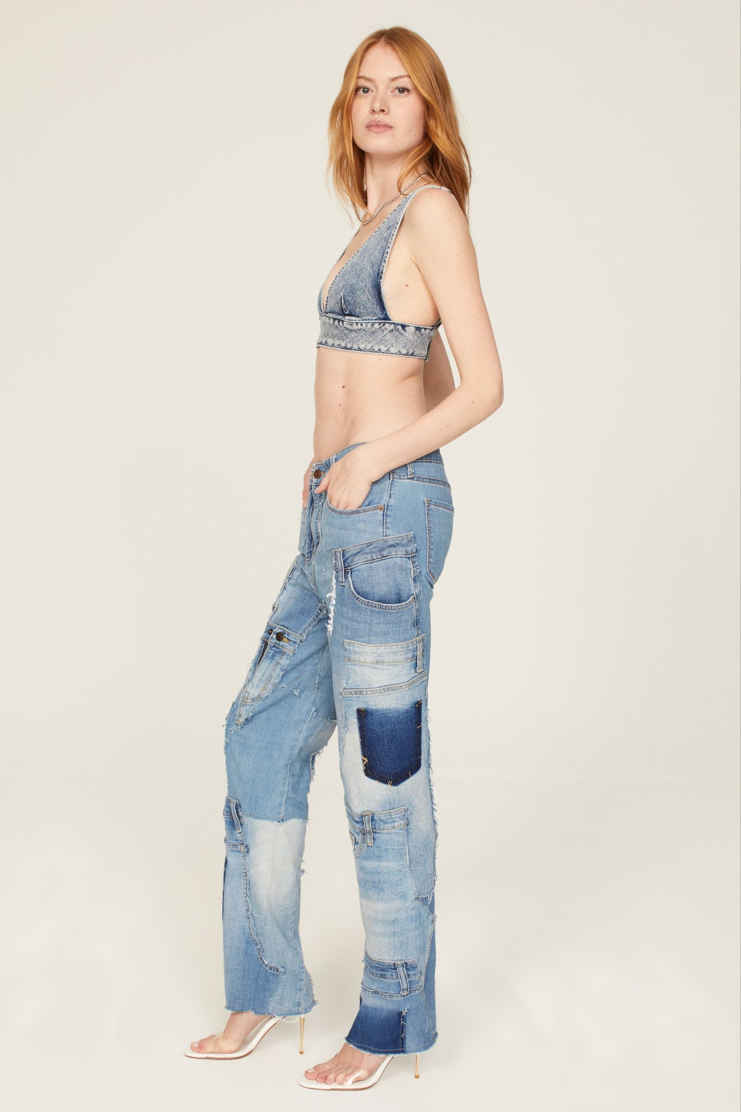 Upcycled Patchwork Jeans by Nigel Xavier 1