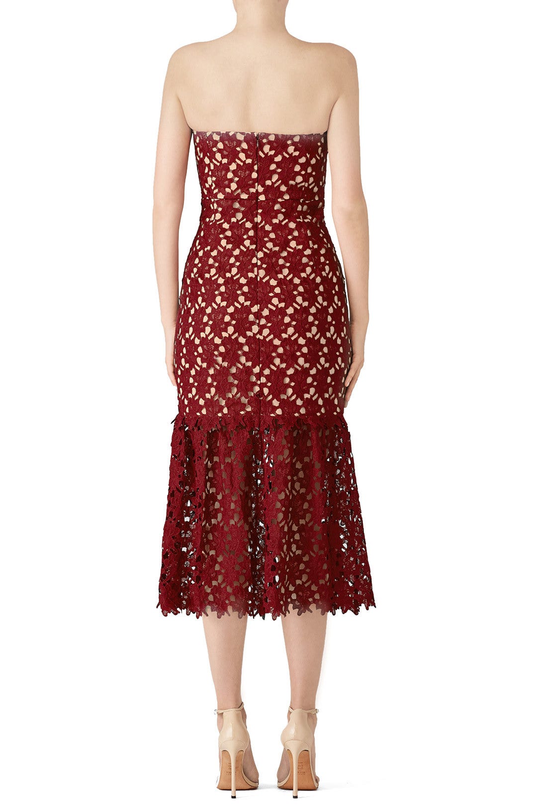 Burgundy Lace Sheath  by Slate & Willow 2