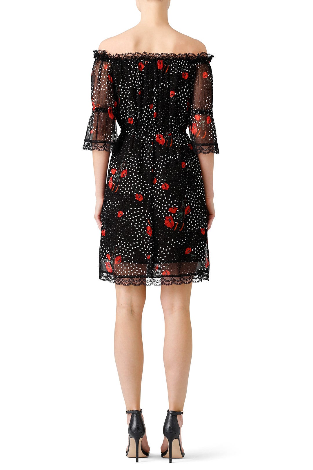 Black Popi Print Dress by The Kooples 1