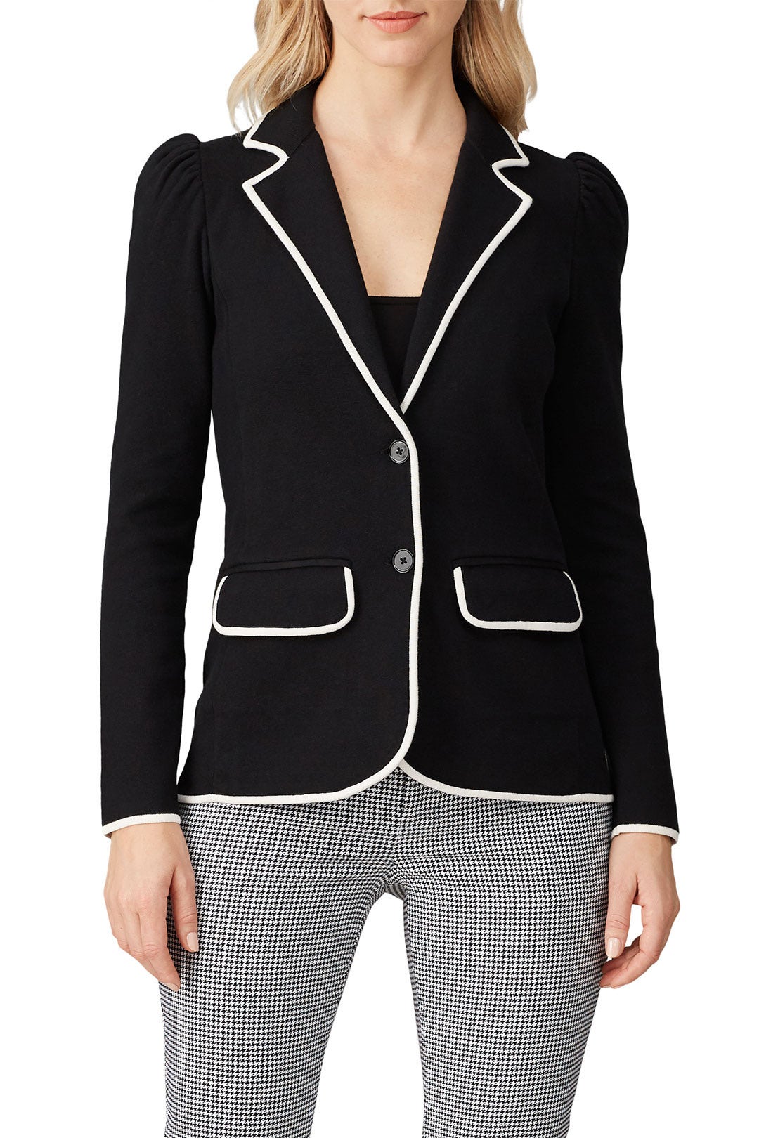 Black Puff Sleeve Blazer by Lauren Ralph Lauren 1