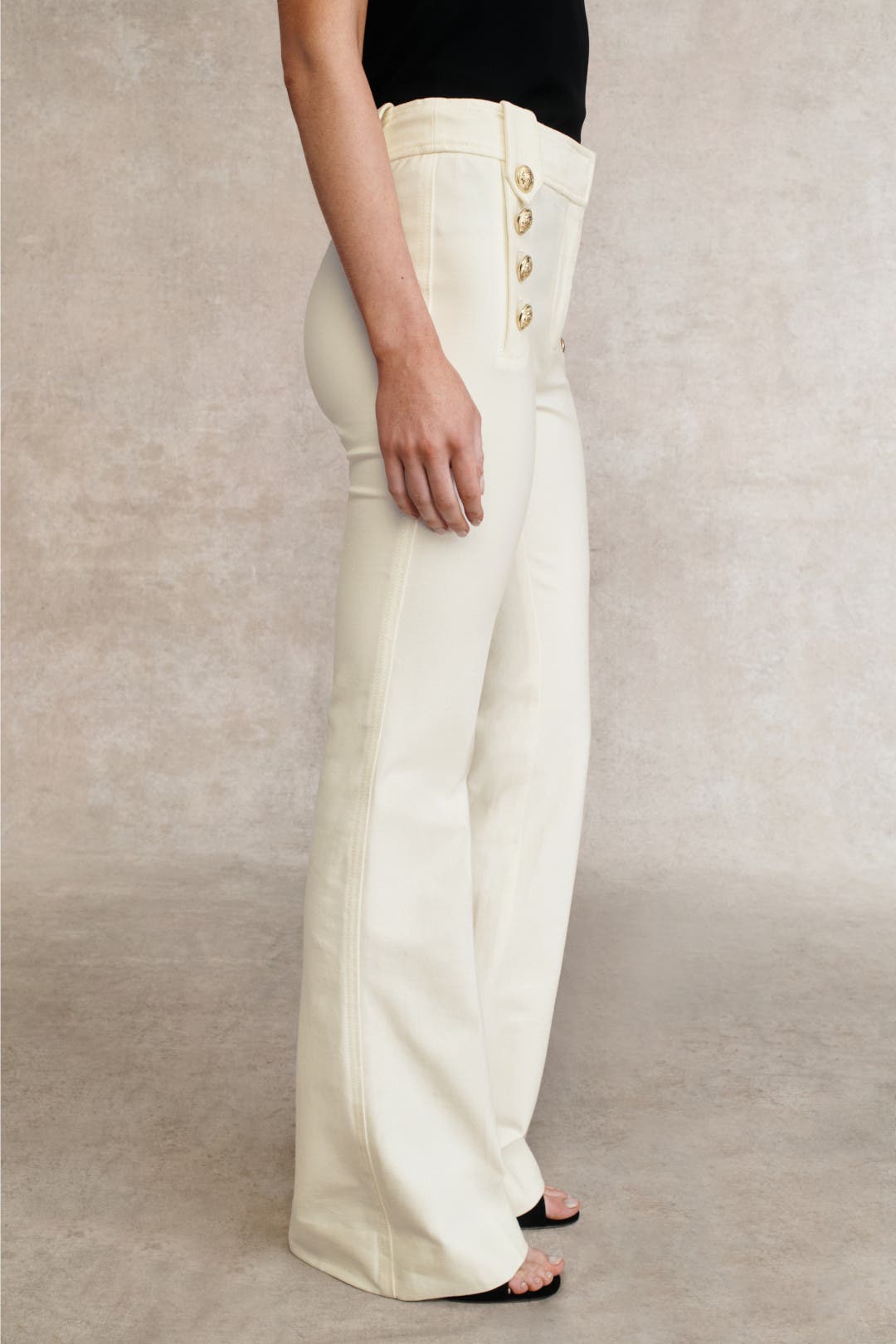Robertson Flare Trousers With Sailor Buttons by Derek Lam 10