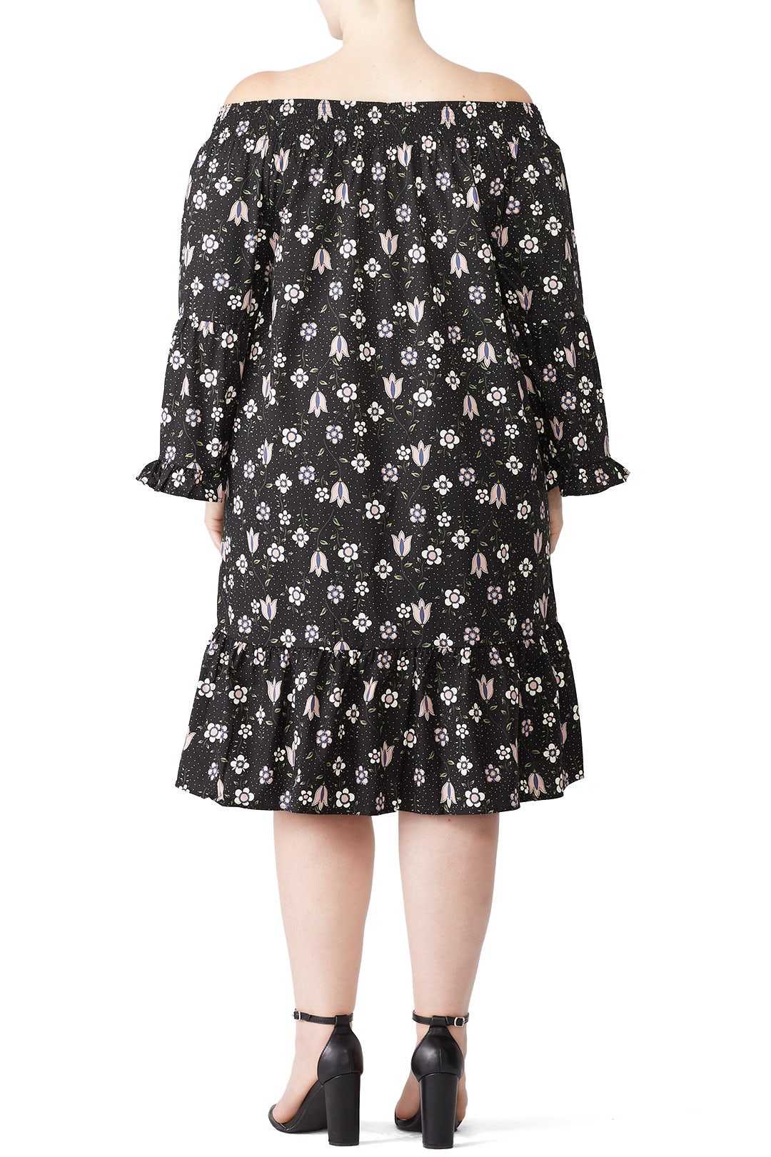 Printed Flare Sleeve Dress by ELOQUII 1