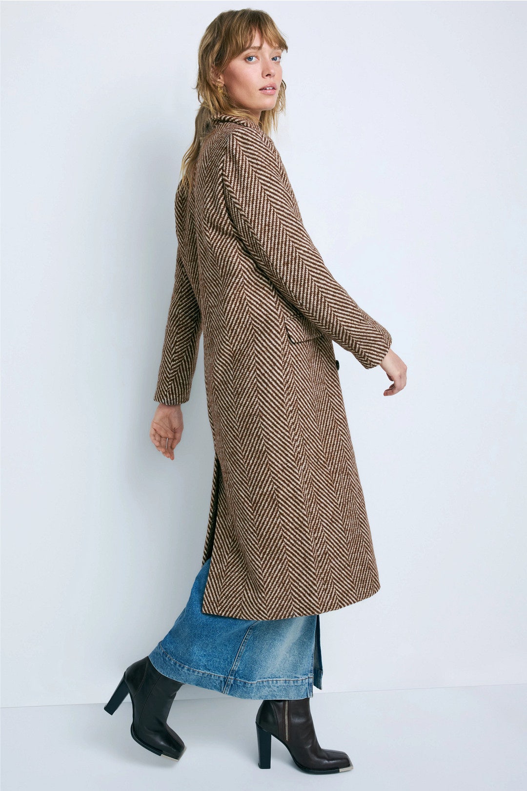 Chevron Print Coat by NVLT 1