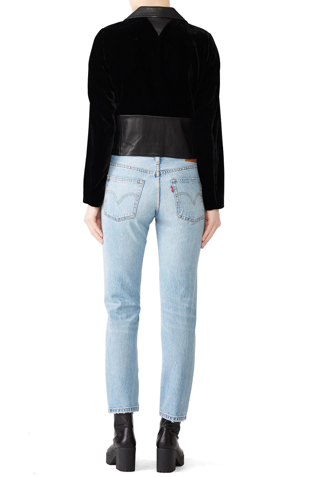 Velvet Puzzle Leather Jacket by VEDA 1