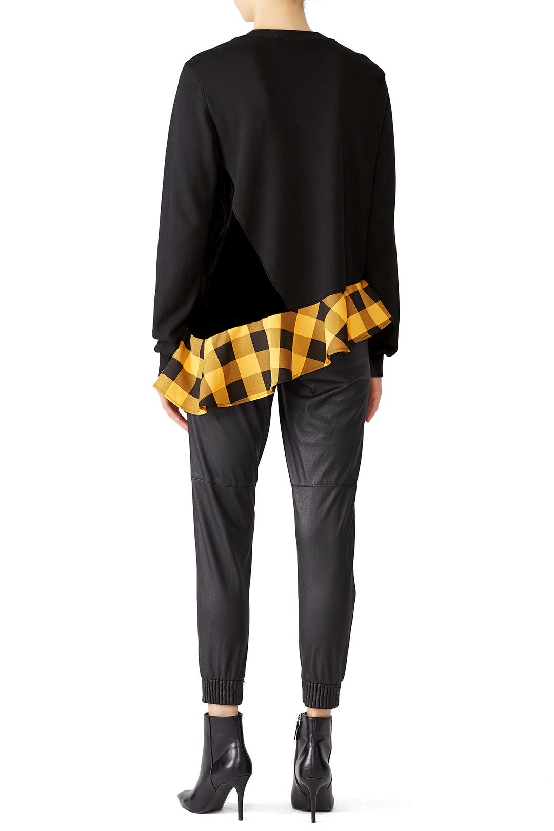 Contrast Ruffles Pullover by Clu 2