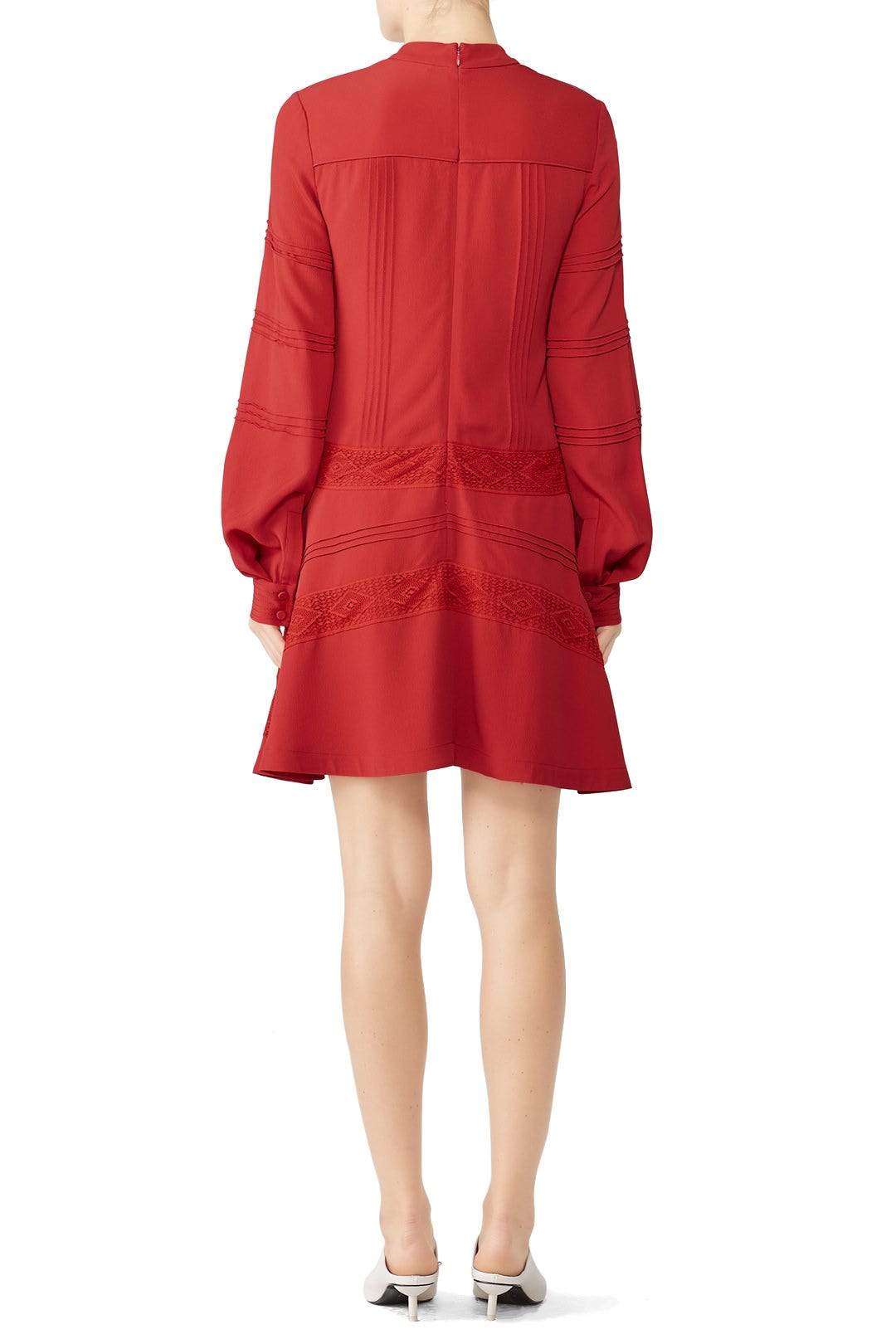 Red Lace Panel Shift by Derek Lam 10 Crosby 1