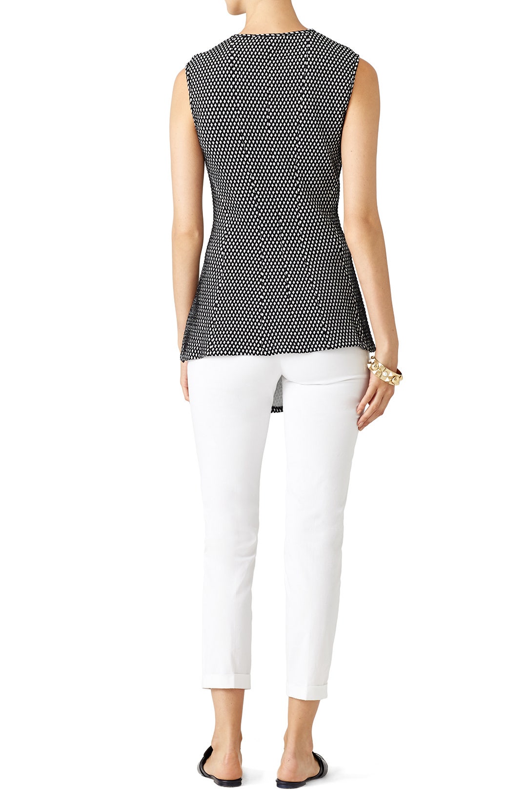 Asymmetrical Hem Dot Top by DEREK LAM 1