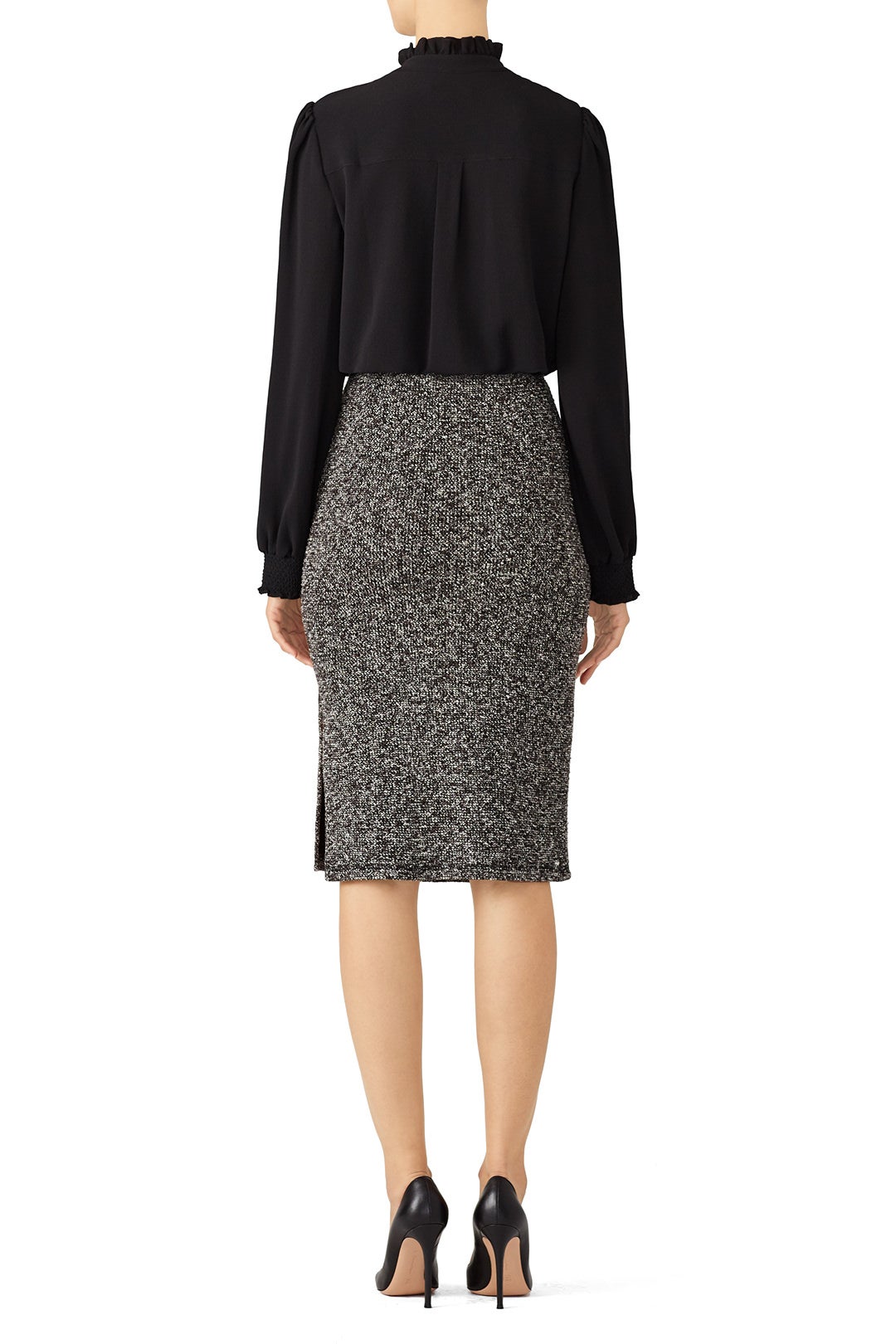 Black Ruffled Blouse by ella moss 1