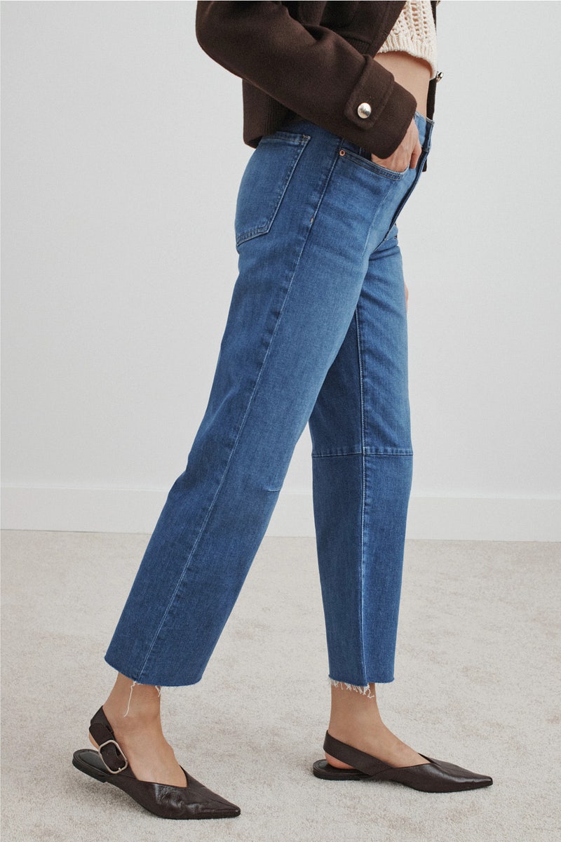 Pixie Ankle Fray Mid-Rise Jeans by LE JEAN - Photo 1