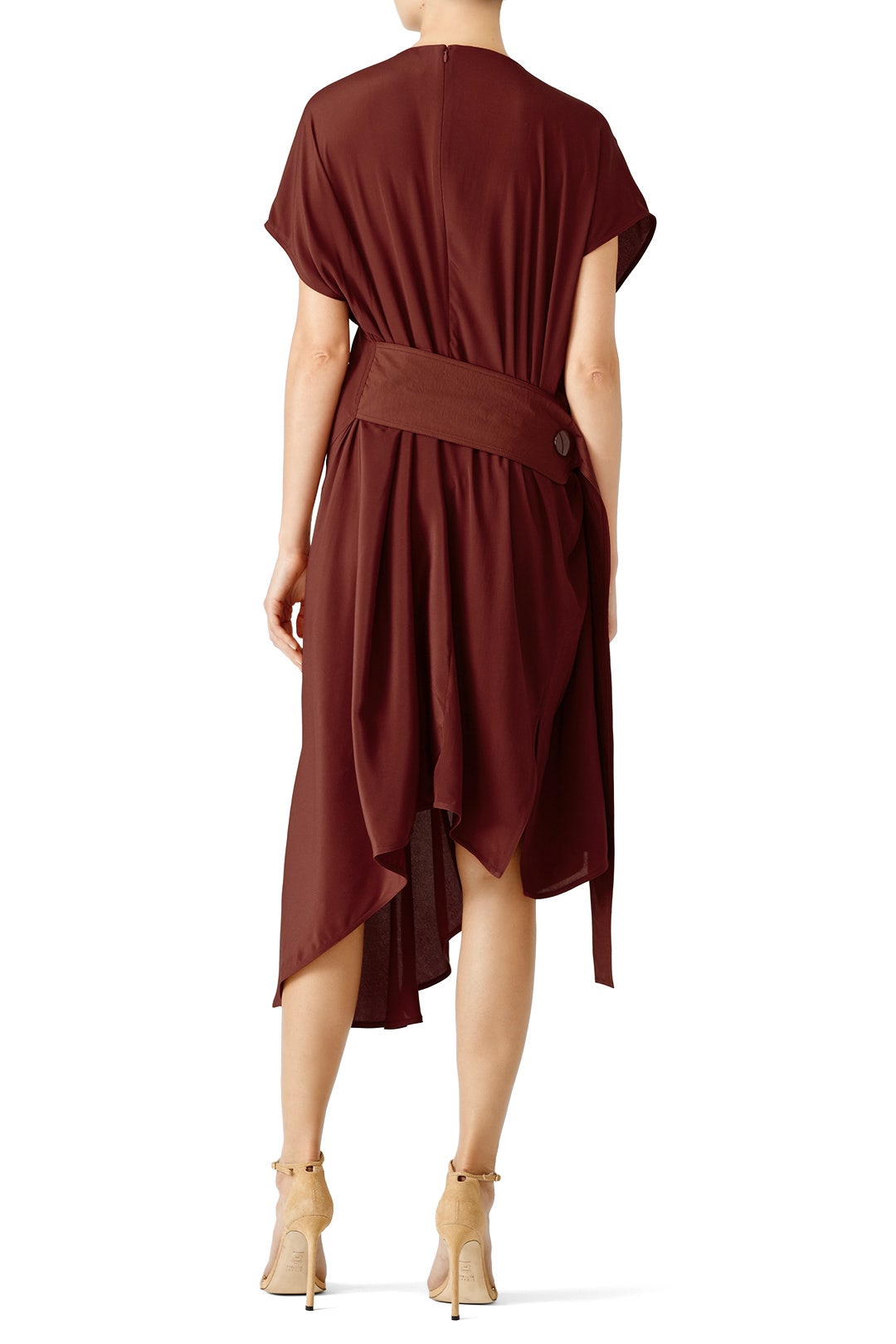 Port Red Asymmetric Dress by Marni 2