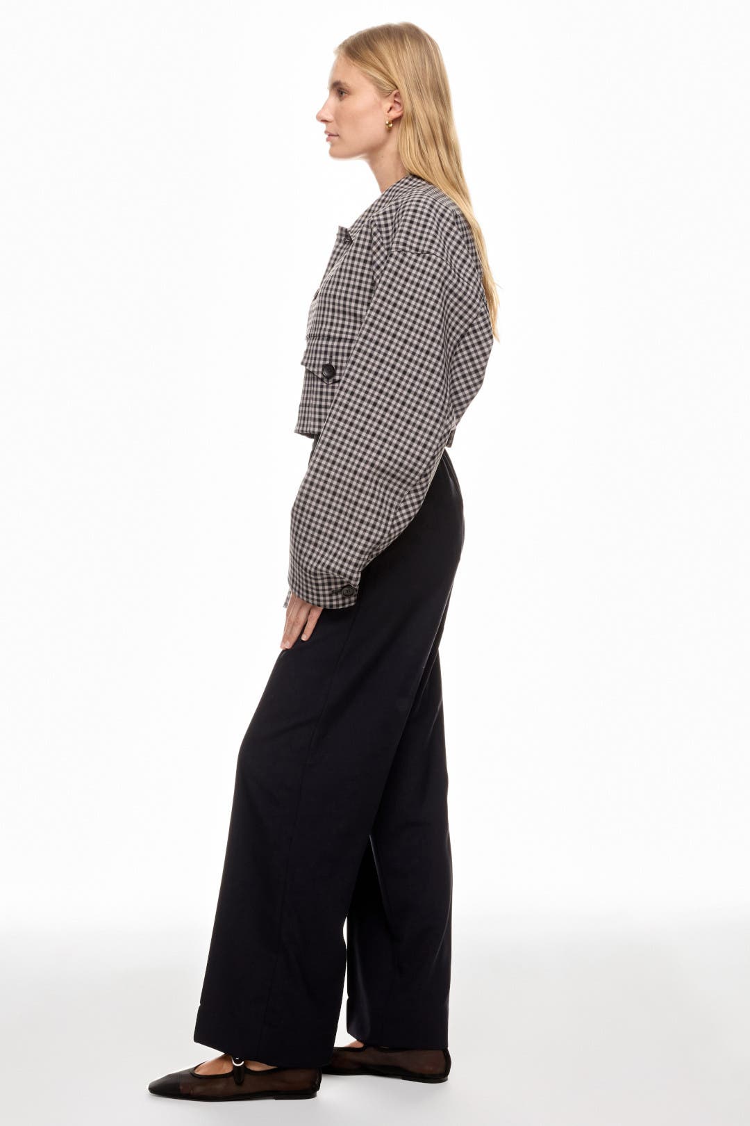 Black Trousers With Front Pleat by Plan C | Rent the Runway