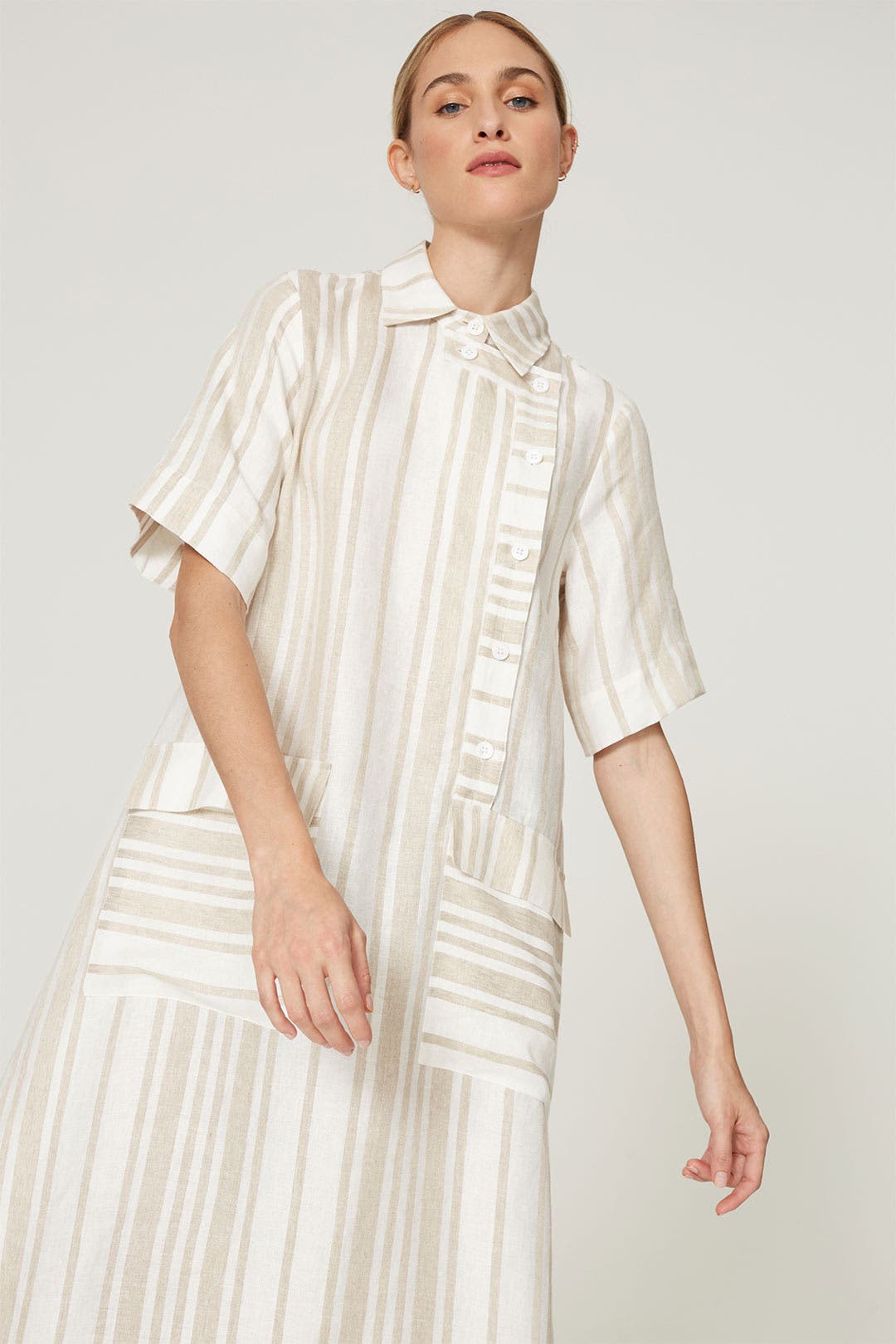 Asymmetrical Closure Shirt Dress by Co | Rent the Runway