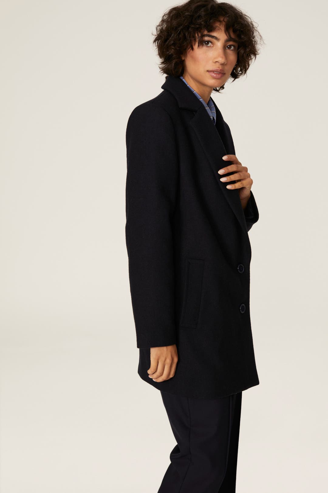 【美品】MARNO Jane coat Navy TRENCH COAT