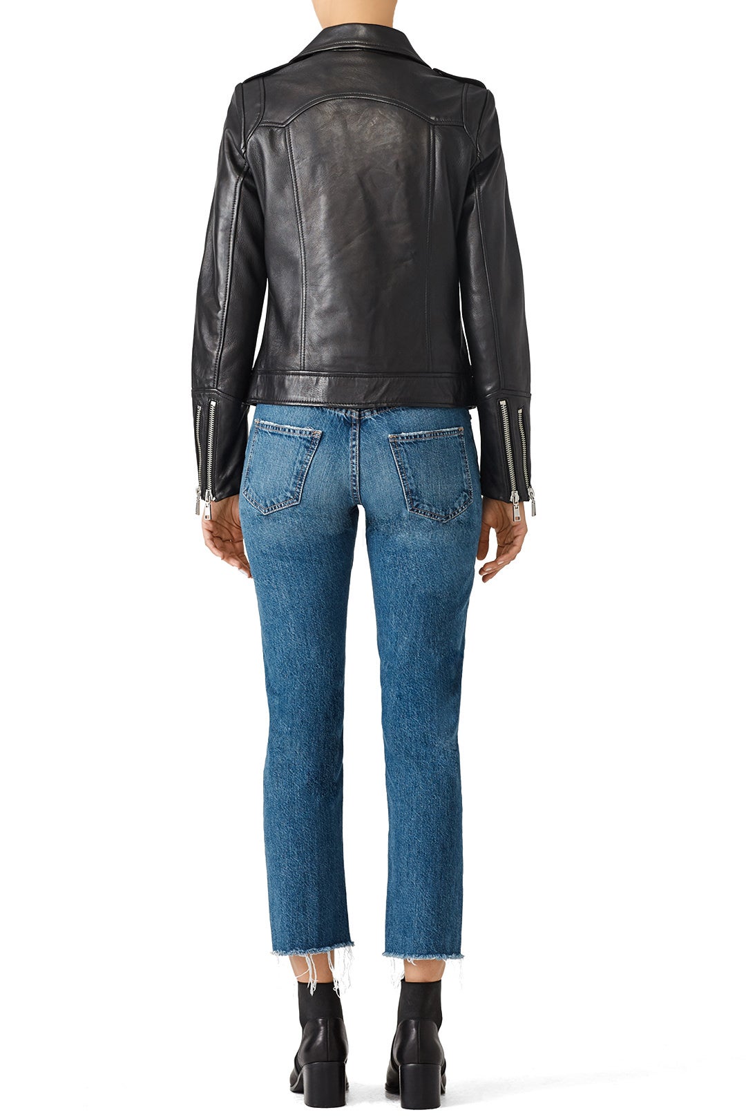 Black Biker Leather Jacket by DOMA 1