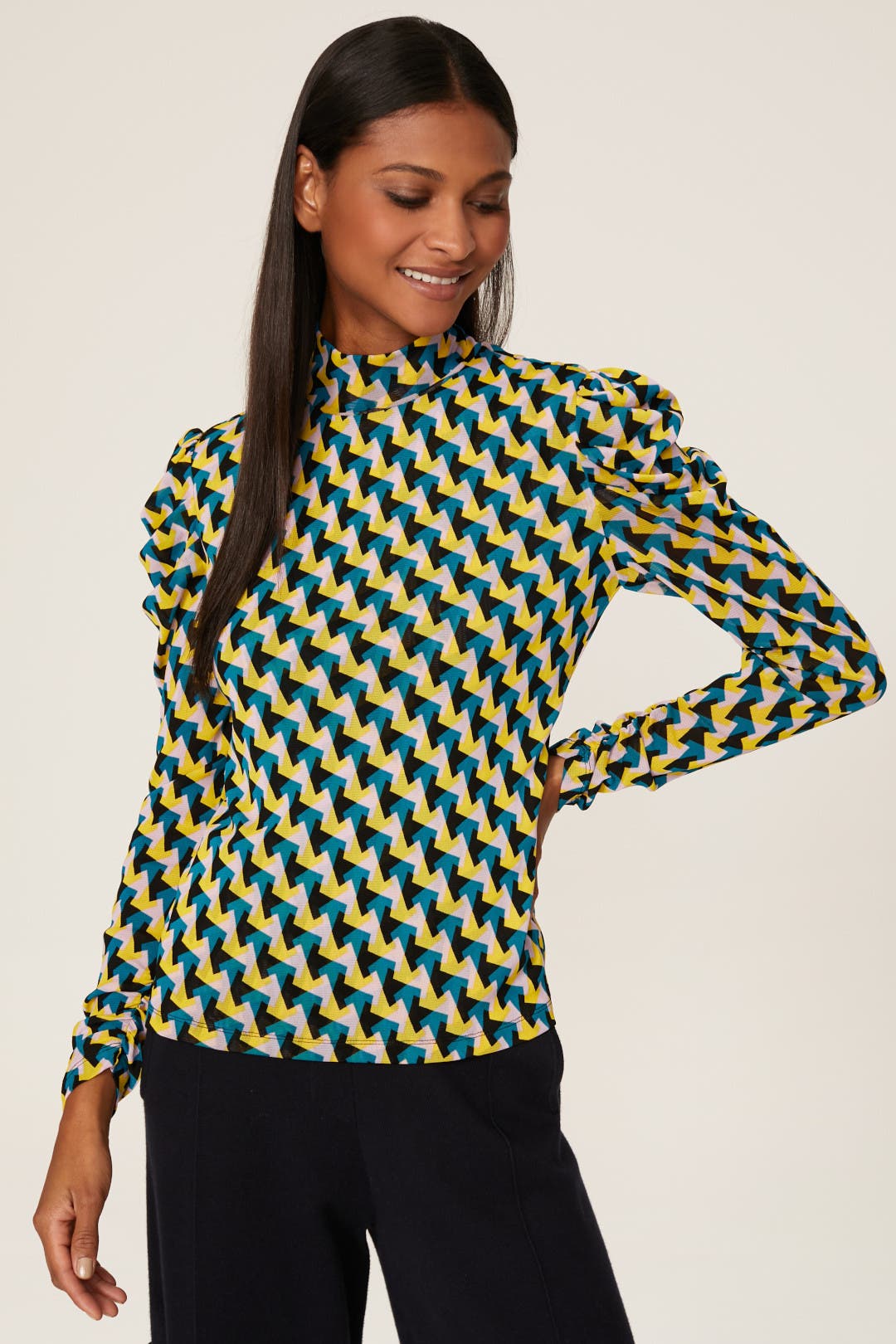 Remy Mesh Turtleneck Top by Diane von Furstenberg | Rent the