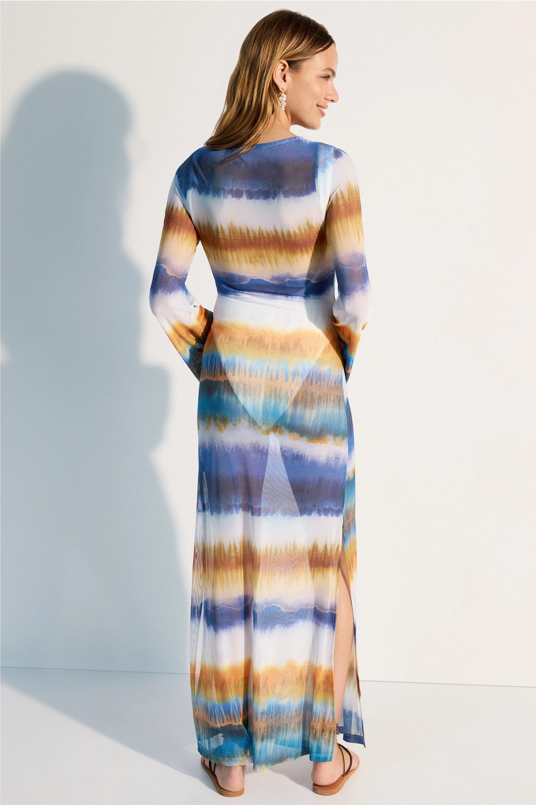Printed Mesh Maxi Coverup by Nightcap 2