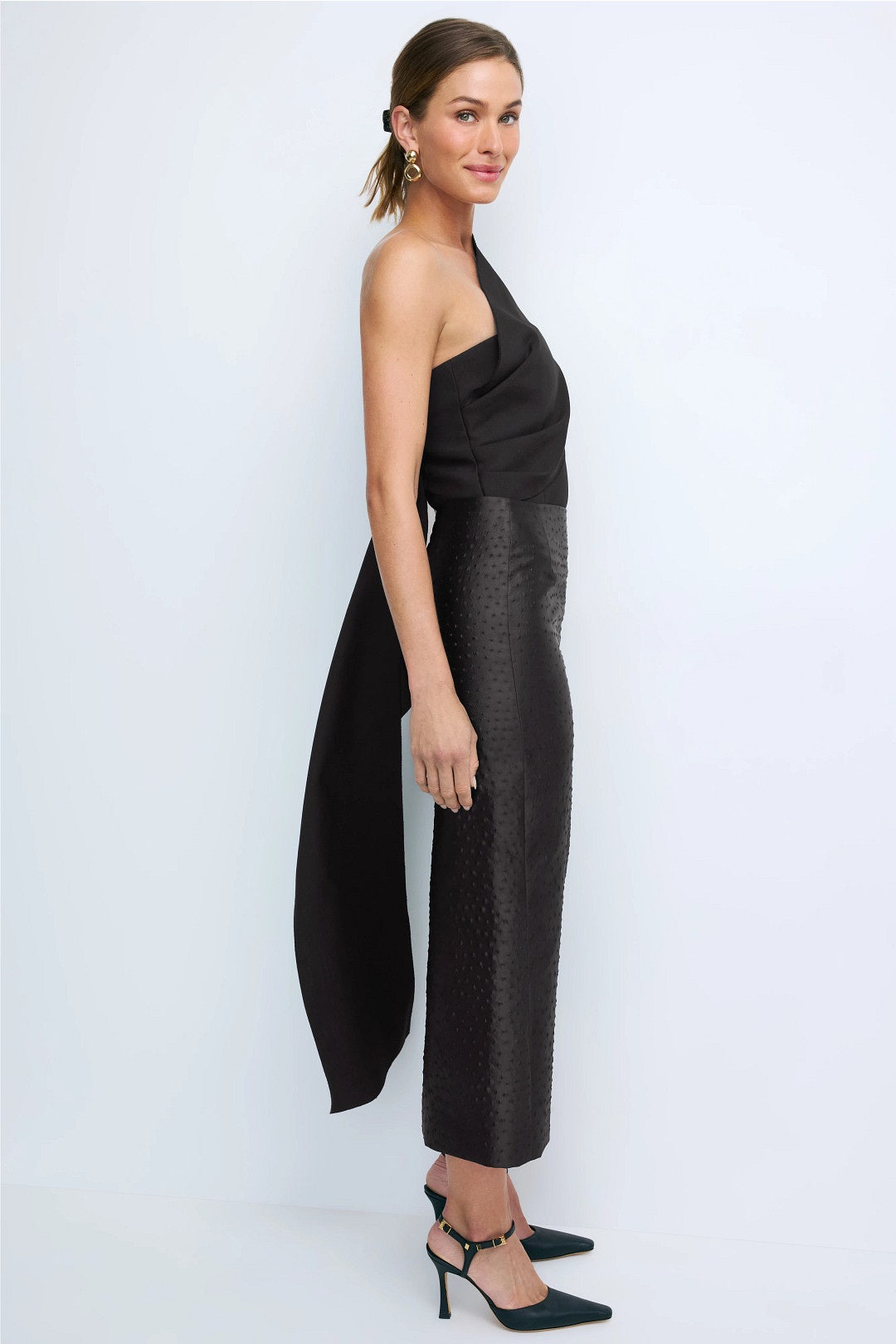 Ostrich Satin Column Skirt by Róhe 1