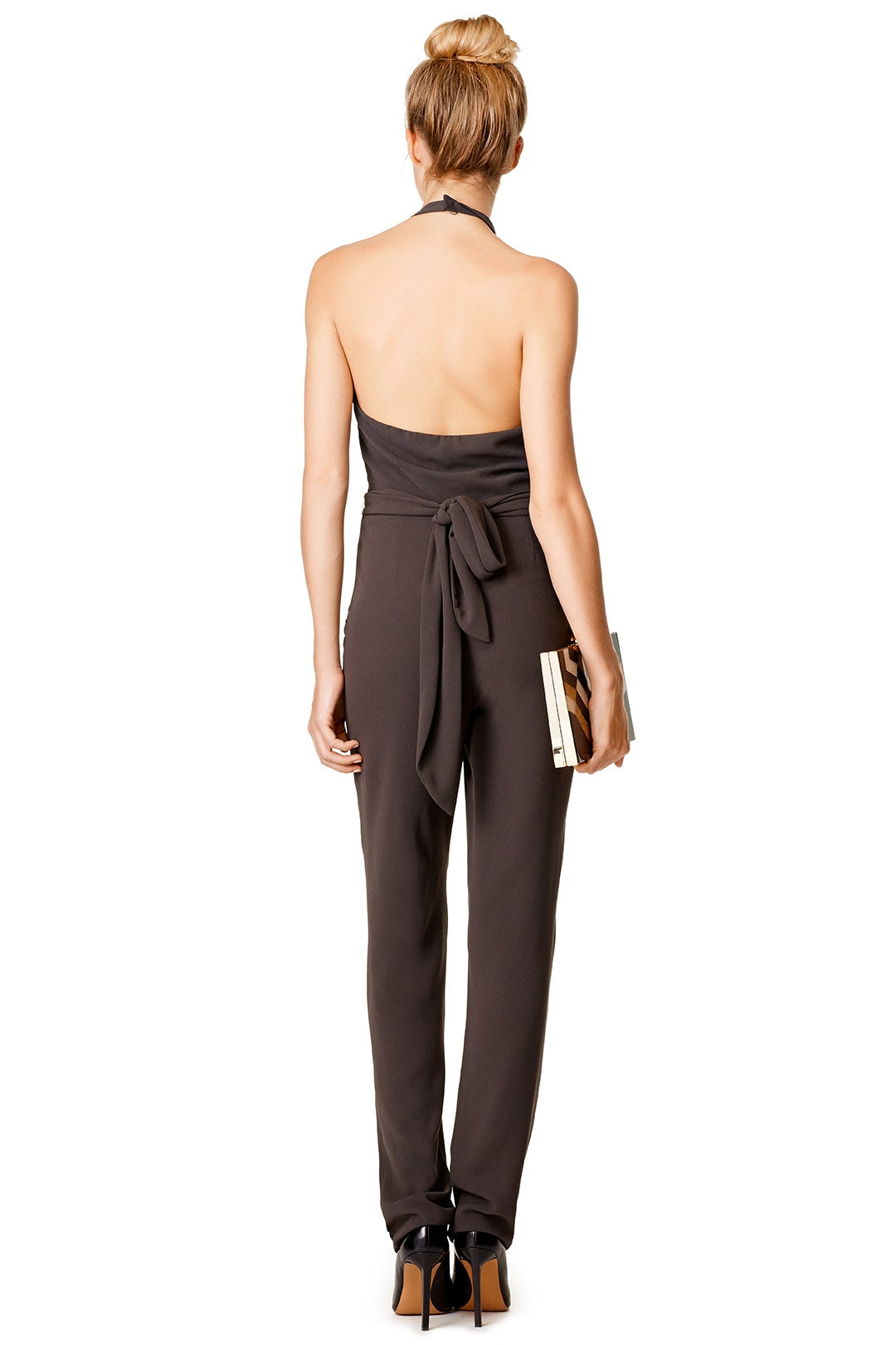 Deep Plunge Jumpsuit by HALSTON 1