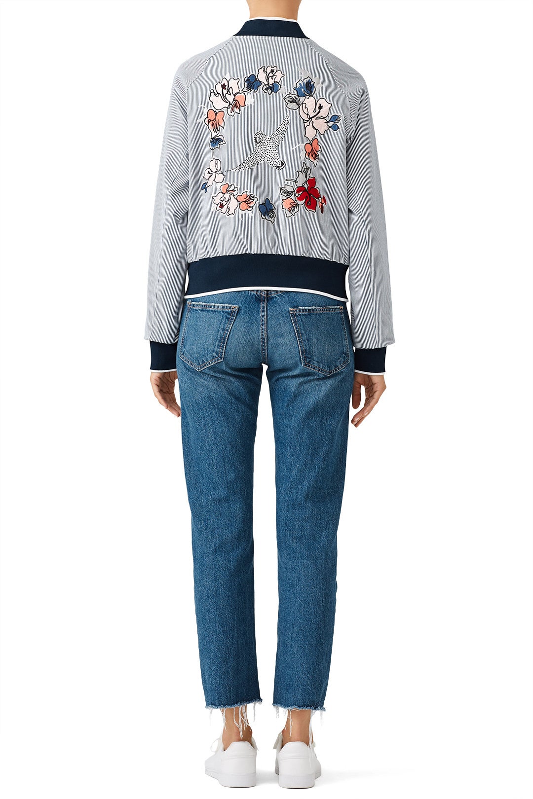 Stripe Bomber Jacket by Jason Wu 1