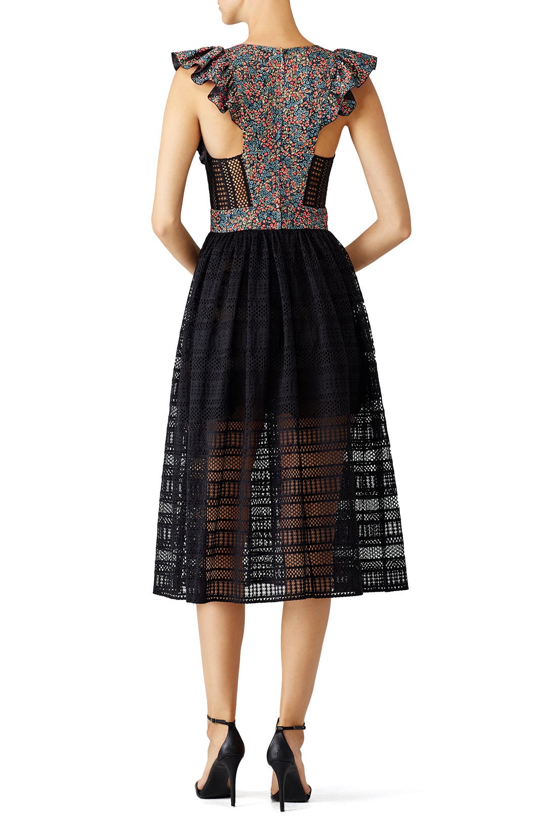 Floral Crochet Midi Dress by Philosophy di Lorenzo Serafini