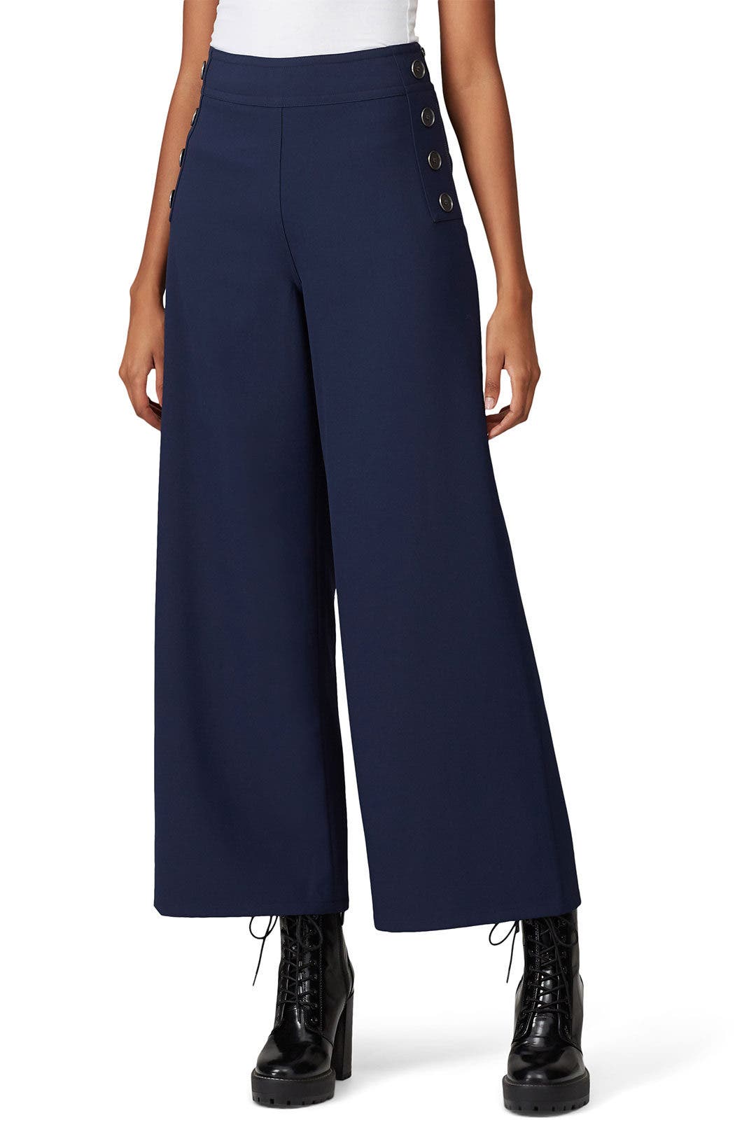 Button Detail Wide Leg Pants by Victor Alfaro x RTR | Rent the Runway