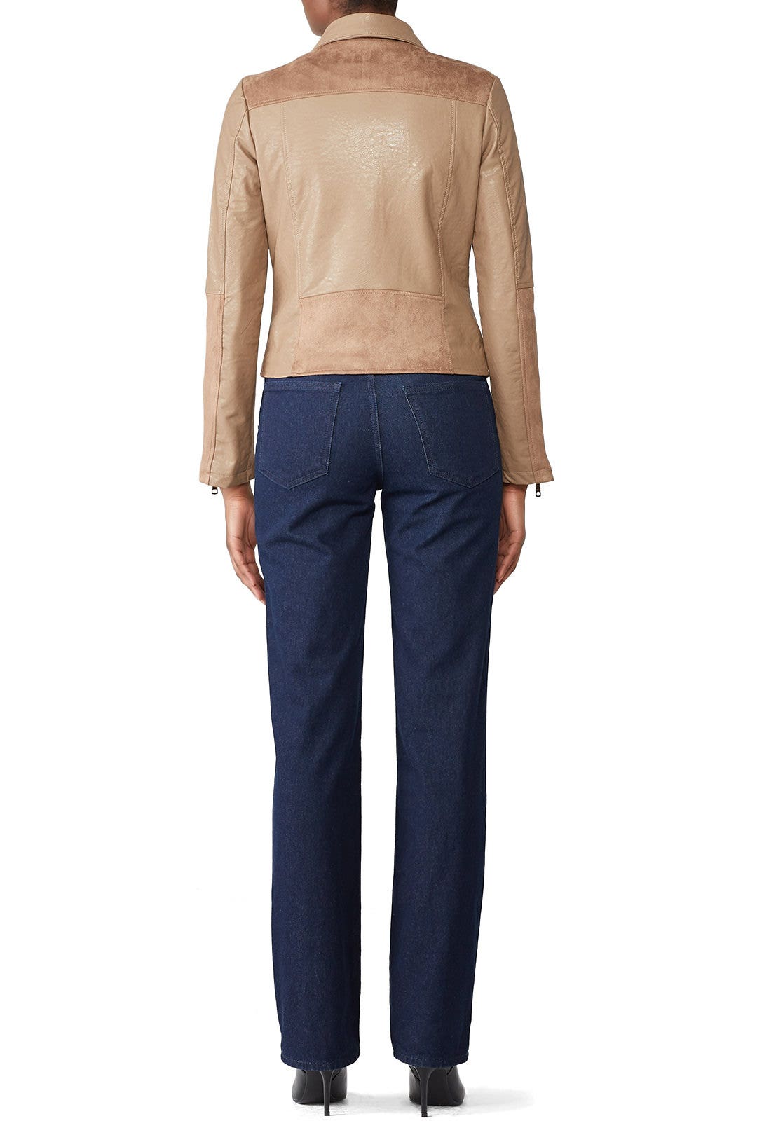 Taupe Faux Suede Jacket by VIGOSS 1