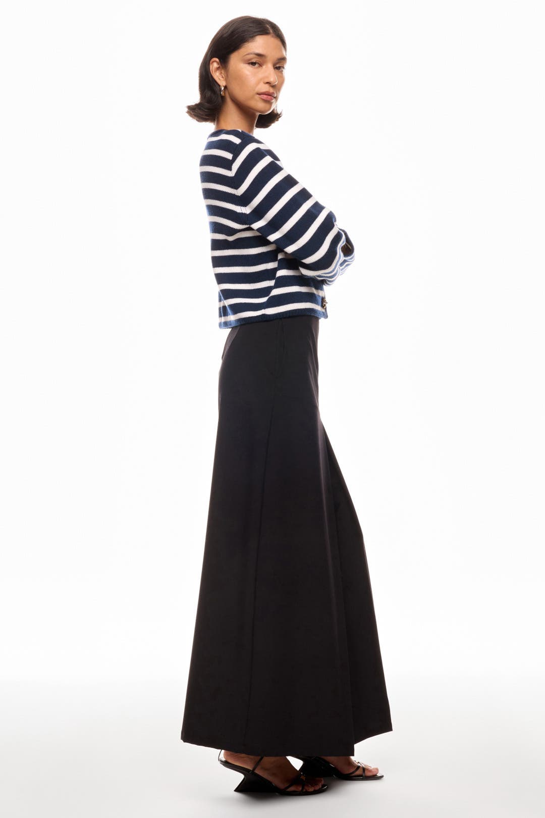 Striped Collarless Cardigan by Derek Lam 10 Crosby x RTR | Rent