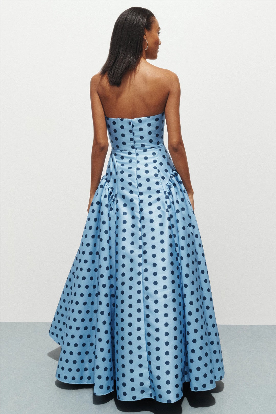 Strapless Polka Dot Mikado Ballgown by Ieena for Mac Duggal 2