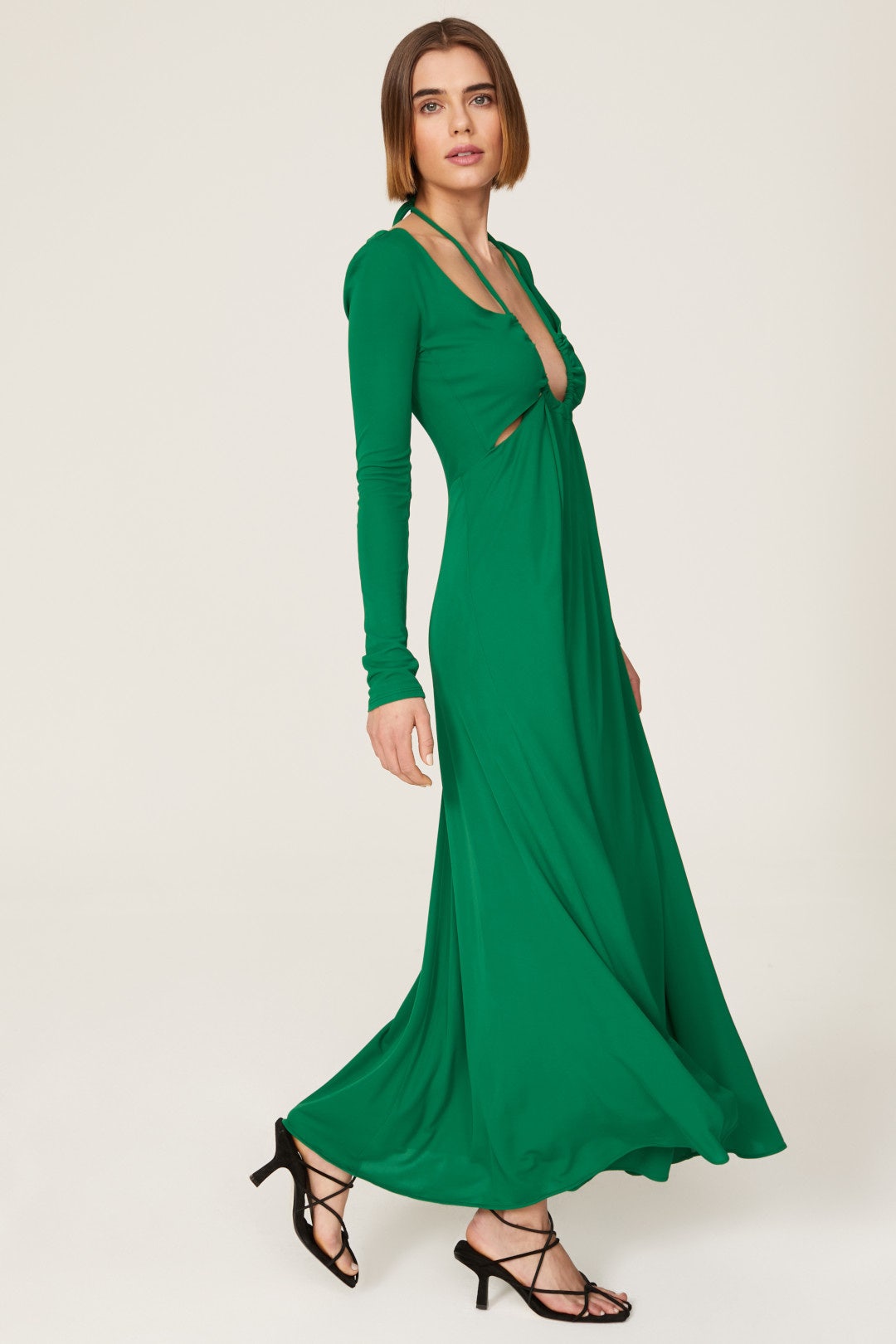 Green Matte Halter Dress by Proenza Schouler 1
