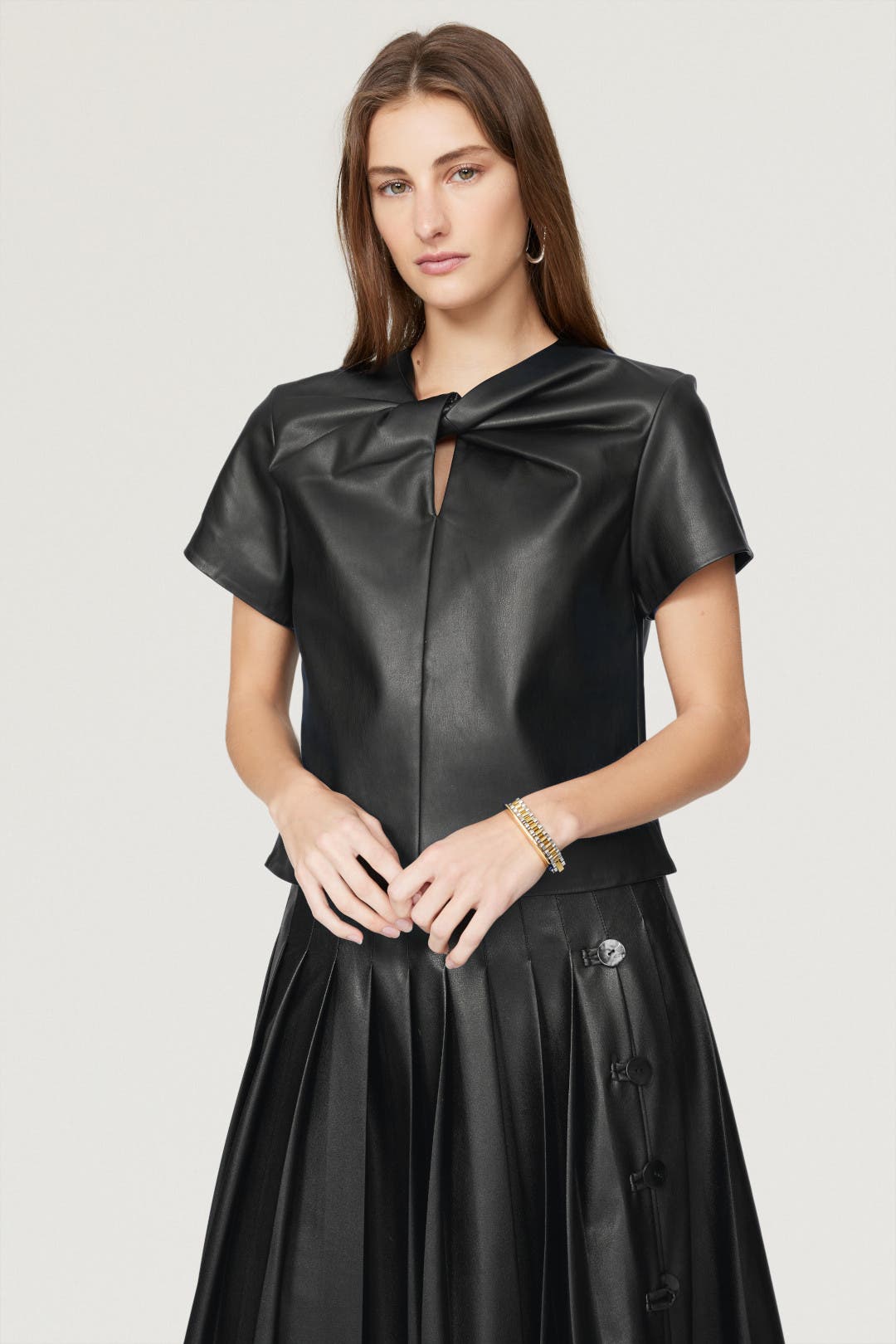 Faux Leather Twist Top by Proenza Schouler White Label | Rent the