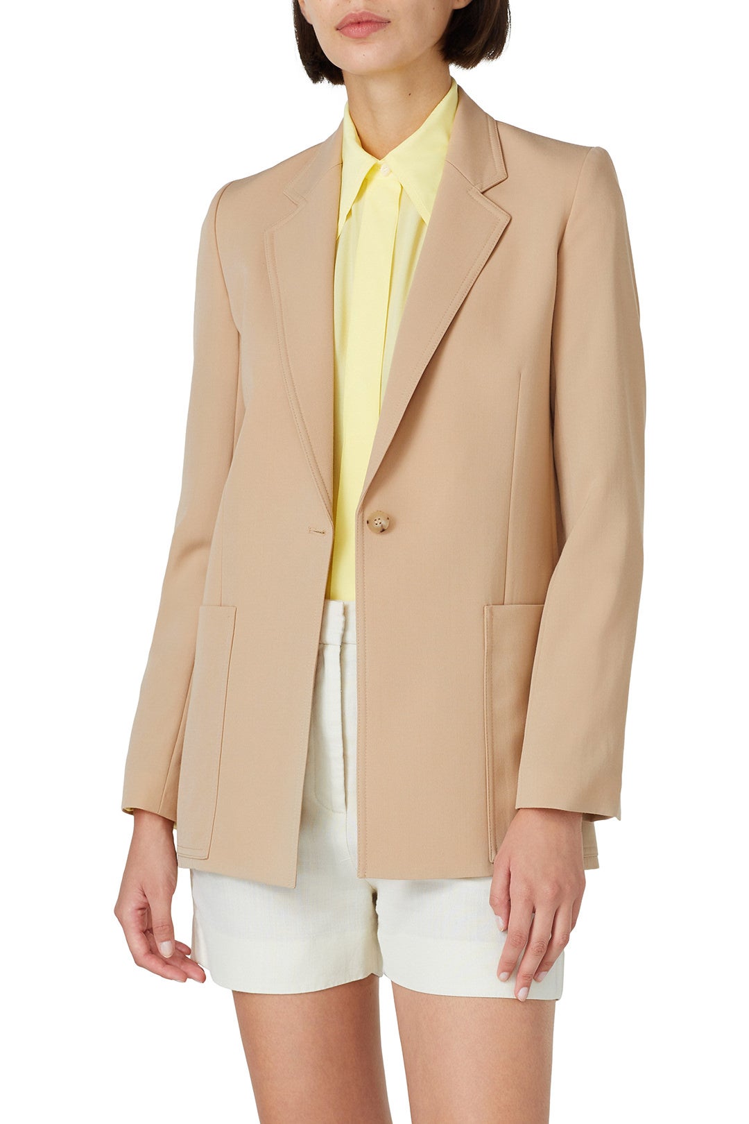 Beige Oversized Blazer by Victoria Victoria Beckham 1